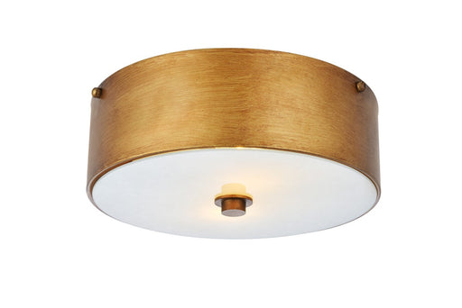 Elegant Lighting - LD6022 - Two light Flush Mount - Hazen - Vintage Gold And White
