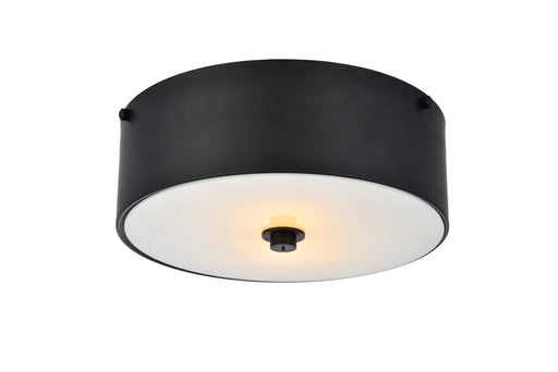 Elegant Lighting - LD6024 - Two light Flush Mount - Hazen - Flat Black And White