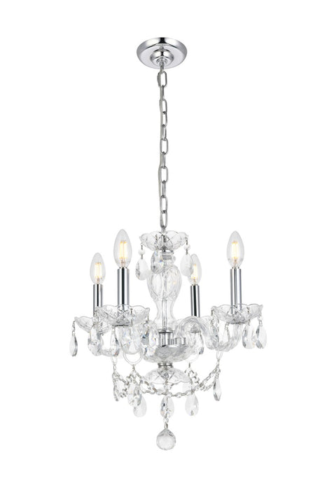 Elegant Lighting - LD7834D17C - Four Light Pendant - Elle - Chrome