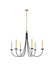 Elegant Lighting - LD810D42BRK - Six Light Pendant - Cohen - Black And Brass