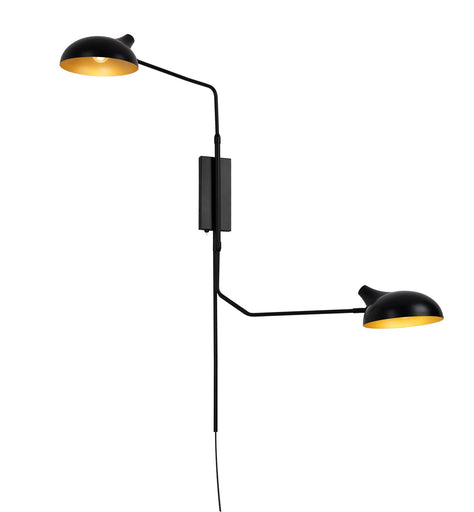 Bellamy Two Light Wall Sconce Matte Black