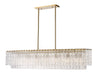 Z-Lite - 1943-53L-MGLD - Seven Light Linear Chandelier - Glacier - Modern Gold