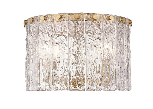 Glacier Three Light Flush Mount Modern Gold