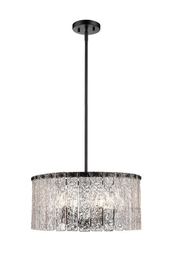 Glacier Five Light Pendant Matte Black
