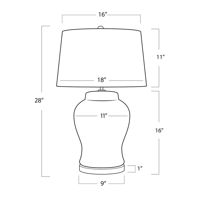 Royal One Light Table Lamp-Lamps-Regina Andrew-Lighting Design Store