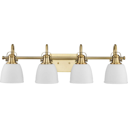 Preston Four Light Vanity Vintage Brass