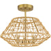 Progress Lighting - P350246-163 - Three Light Flush Mount - Laila - Vintage Brass