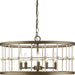 Progress Lighting - P400320-161 - Five Light Chandelier - Lattimore - Aged Brass