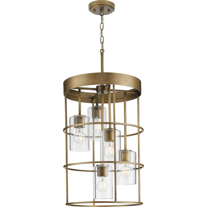 Progress Lighting - P500402-196 - Five Light Hall & Foyer Light - Burgess - Aged Bronze