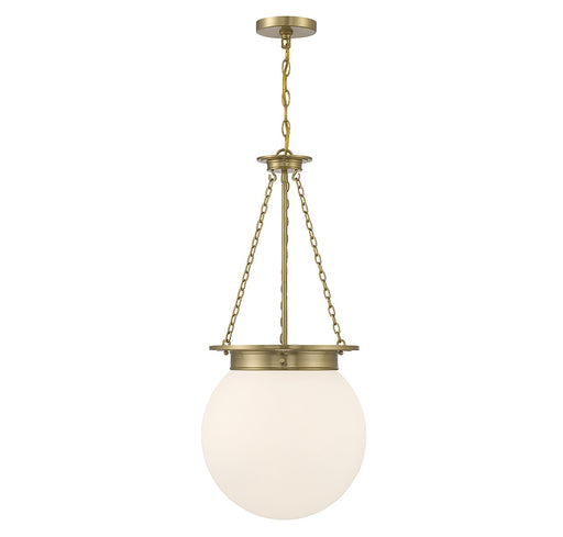 Manor Three Light Pendant Warm Brass