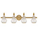 Savoy House - 8-4417-4-322 - Four Light Bathroom Vanity - Adams - Warm Brass