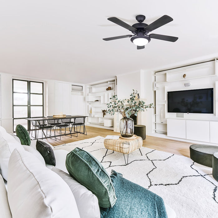 Canarm - CF42ECL5BK - 42 Inch Ceiling Fan - Eclipse - Matte Black