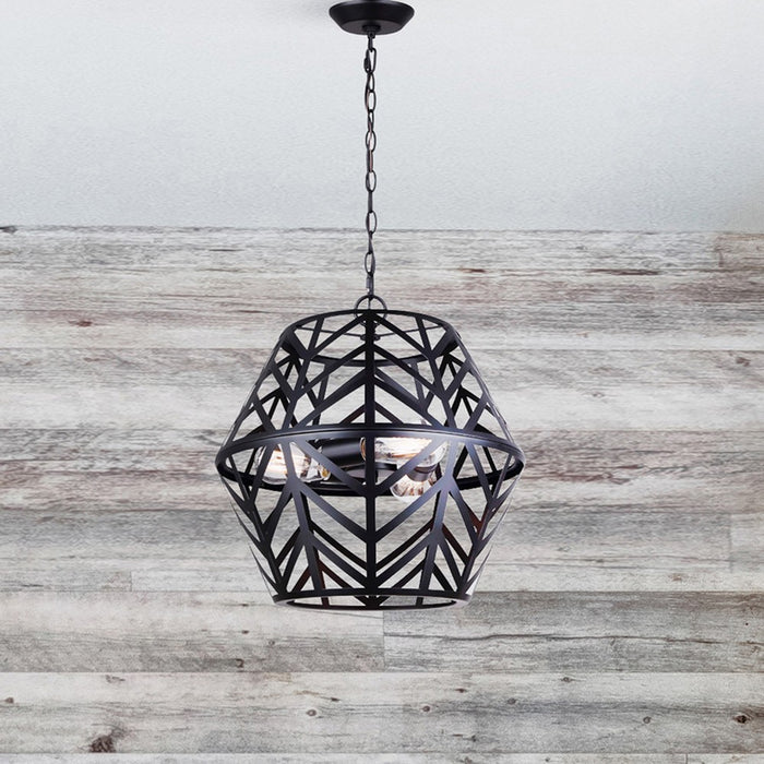 Canarm - ICH635B03BK17 - Three Light Chandelier - Maud - Matte Black