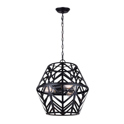 Canarm - ICH635B03BK17 - Three Light Chandelier - Maud - Matte Black