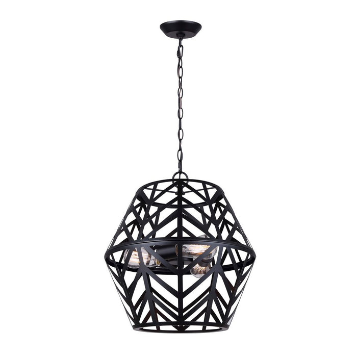 Canarm - ICH635B03BK17 - Three Light Chandelier - Maud - Matte Black
