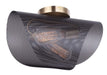 Canarm - IFM1131A15BKG - Two Light Flush Mount - Huxlee - Matte Black And Gold