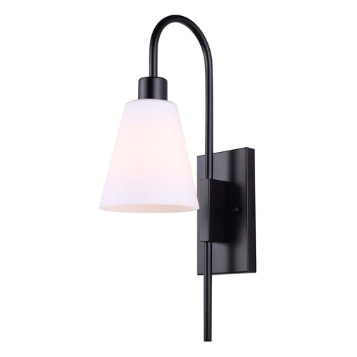 Wyler One Light Wall Sconce Matte Black