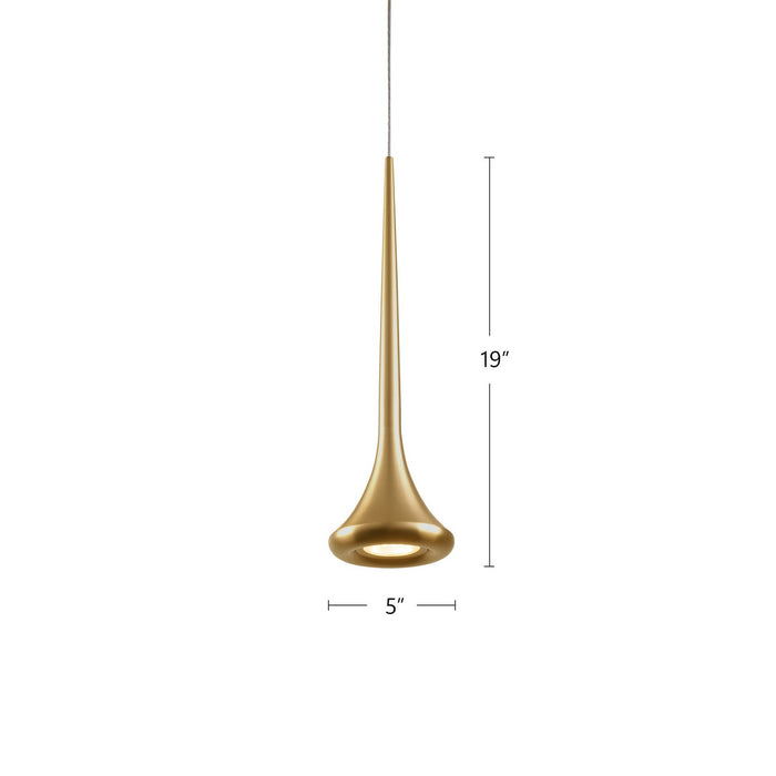 Kuzco Lighting - 402601BG-LED - LED Pendant - Bach - Brushed Gold