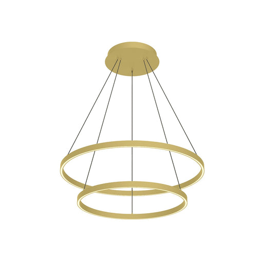 Cerchio LED Chandelier Brushed Gold
