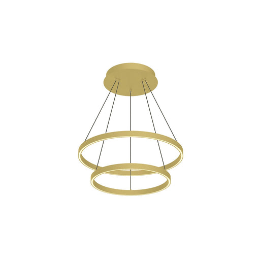 Cerchio LED Chandelier Brushed Gold