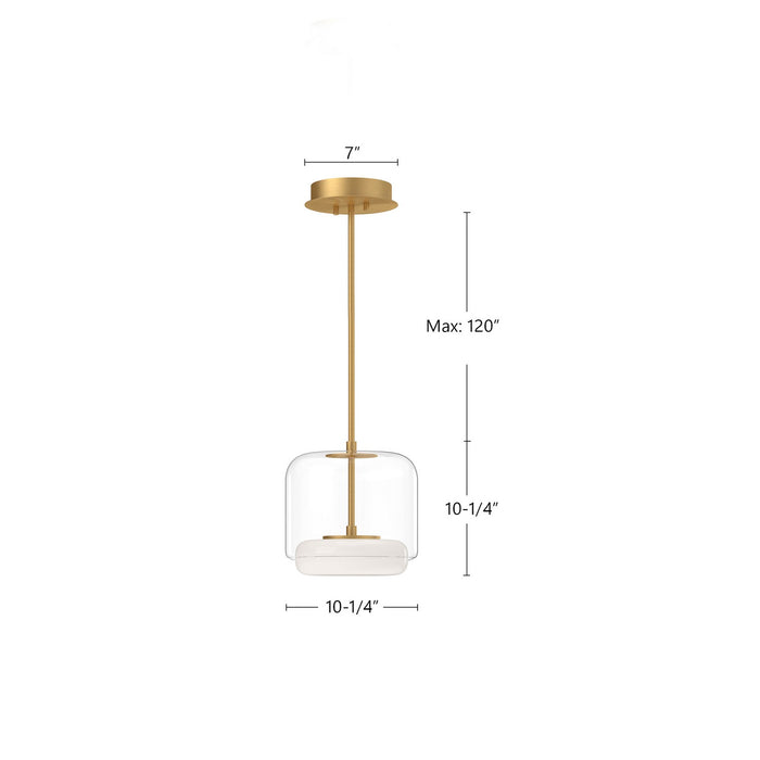 Kuzco Lighting - PD70610-CL/BG - LED Pendant - Enkel - Clear/Brushed Gold