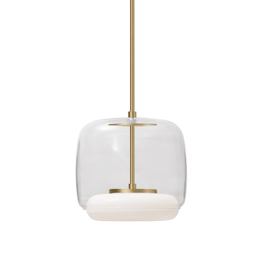 Enkel LED Pendant Clear/Brushed Gold