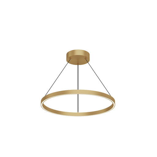 Cerchio LED Pendant Brushed Gold