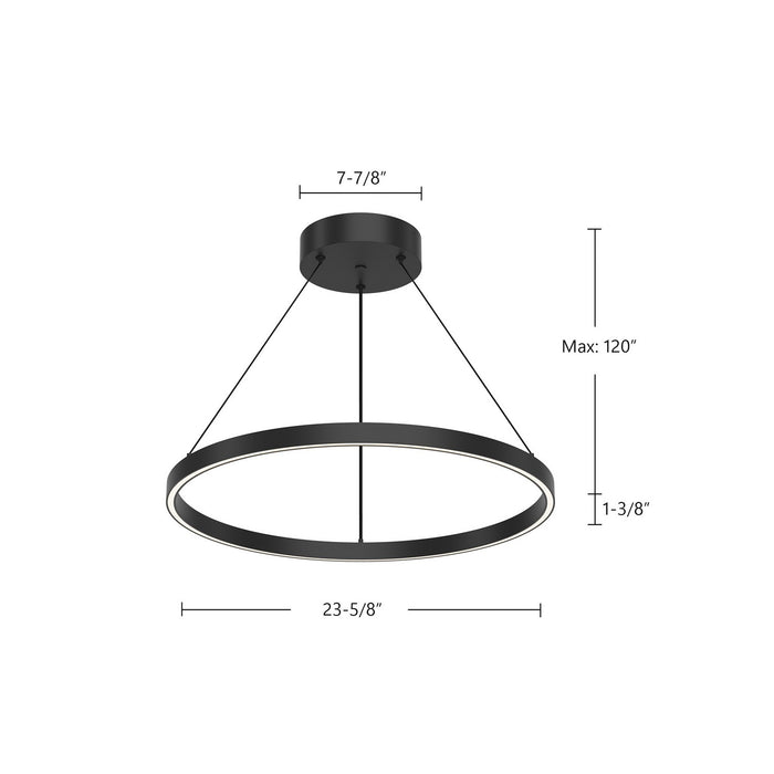 Kuzco Lighting - PD87124-BK - LED Pendant - Cerchio - Black