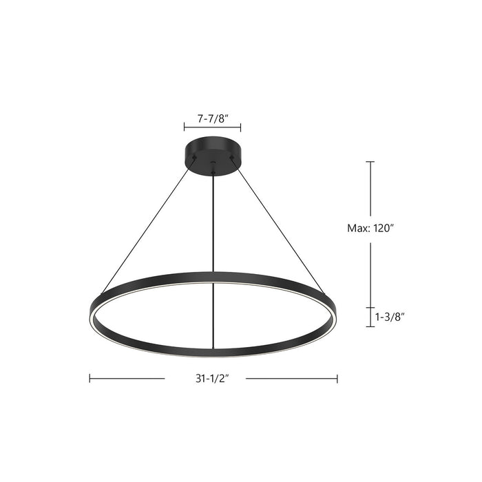 Kuzco Lighting - PD87132-BK - LED Pendant - Cerchio - Black