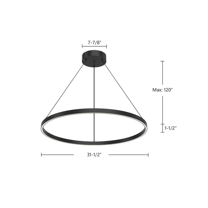 Kuzco Lighting - PD87732-BK - LED Pendant - Cerchio - Black