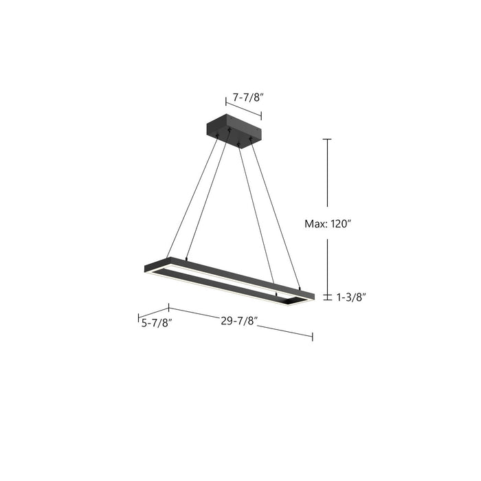 Kuzco Lighting - PD88530-BK - LED Pendant - Piazza - Black