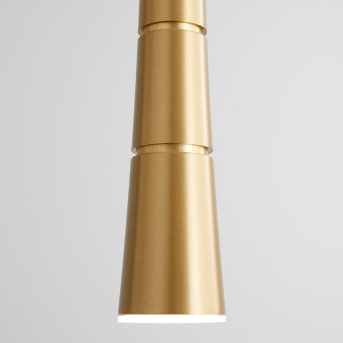 Quorum - 3-6004-40 - LED Pendant - Sabre - Aged Brass