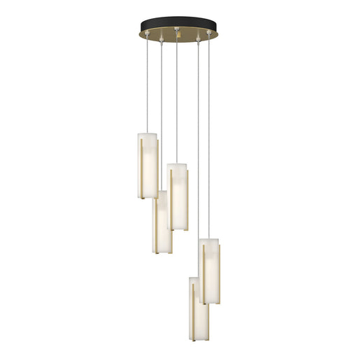 Exos Glass LED Pendant Modern Brass