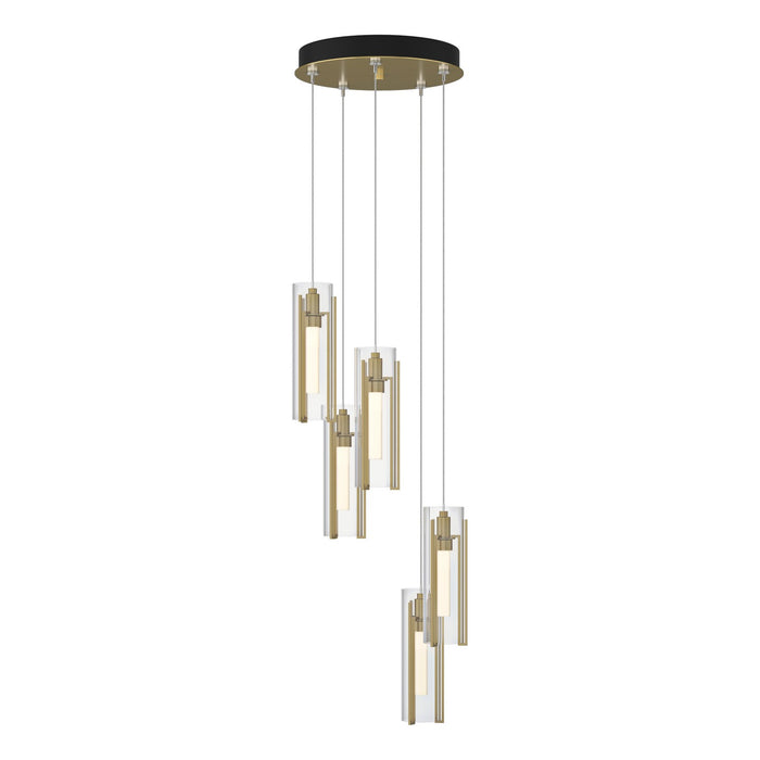 Hubbardton Forge - 131124-SKT-STND-86-ZM0065 - LED Pendant - Exos Glass - Modern Brass