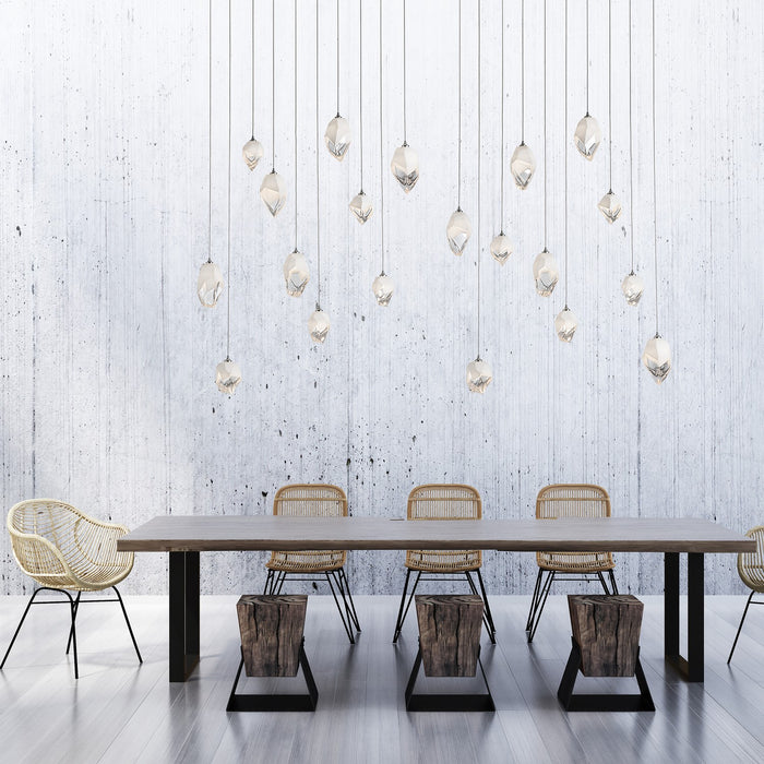 Hubbardton Forge - 131145-SKT-LONG-85-WP0756 - LED Pendant - Chrysalis - Sterling