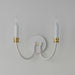 Maxim - 11372WWTGL - Two Light Wall Sconce - Charlton - Weathered White/Gold Leaf