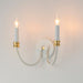 Maxim - 11372WWTGL - Two Light Wall Sconce - Charlton - Weathered White/Gold Leaf