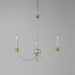 Maxim - 11373WWTGL - Three Light Chandelier - Charlton - Weathered White/Gold Leaf