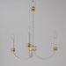 Maxim - 11373WWTGL - Three Light Chandelier - Charlton - Weathered White/Gold Leaf
