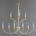 Maxim - 11377WWTGL - Nine Light Chandelier - Charlton - Weathered White/Gold Leaf