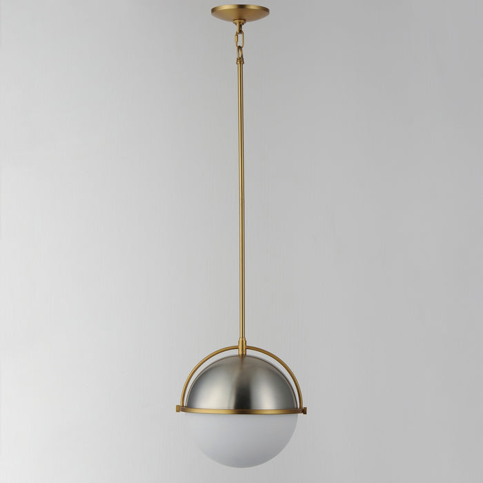 Maxim - 12412SWSNSBR - One Light Pendant - Duke - Satin Nickel / Satin Brass