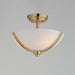 Maxim - 20031SWSBR - Three Light Semi Flush Mount - Deven - Satin Brass
