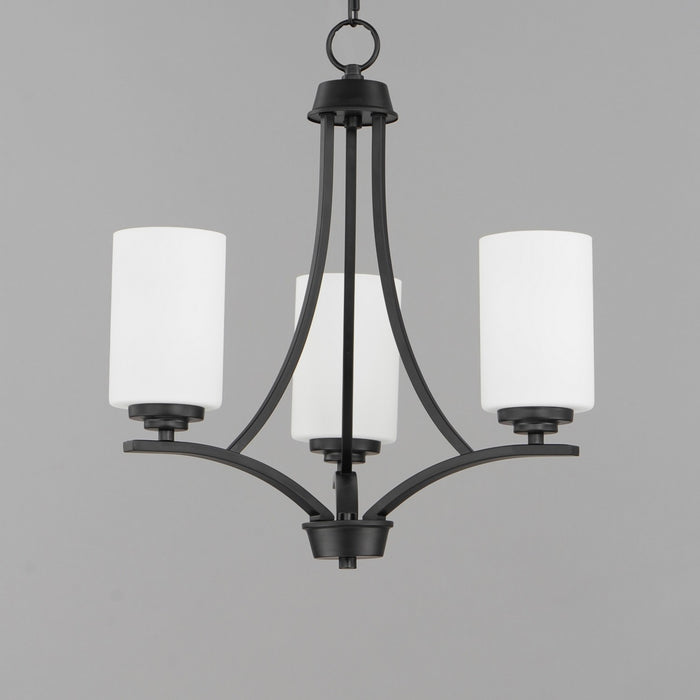 Maxim - 20033SWBK - Three Light Chandelier - Deven - Black