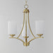 Maxim - 20033SWSBR - Three Light Chandelier - Deven - Satin Brass