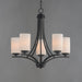 Maxim - 20035SWBK - Five Light Chandelier - Deven - Black
