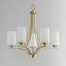Maxim - 20035SWSBR - Five Light Chandelier - Deven - Satin Brass