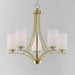 Maxim - 20035SWSBR - Five Light Chandelier - Deven - Satin Brass