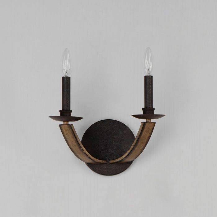 Maxim - 20341DWAR - Two Light Wall Sconce - Basque - Driftwood/Anthracite