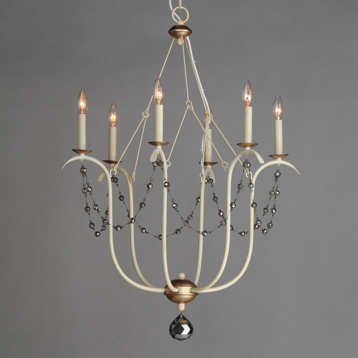 Maxim - 20486ECVG - Six Light Chandelier - Formosa - Ecru/Venetian Gold