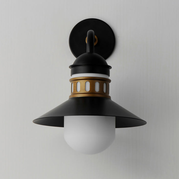 Maxim - 35124SWBKAB - One Light Outdoor Wall Sconce - Admiralty - Black / Antique Brass